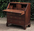 Antieke Engels Eiken Secretaire