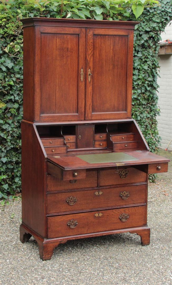 Antieke Engelse Bureau Bookcase