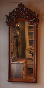 Antieke Houten Spiegel