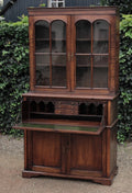 Antieke Glaskast met Bureau