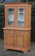 Antieke Blanke Vitrinekast