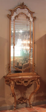 Antieke Spiegel met Console