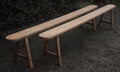 Antieke set Franse Houten Banken